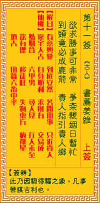 第11簽:書薦姜維