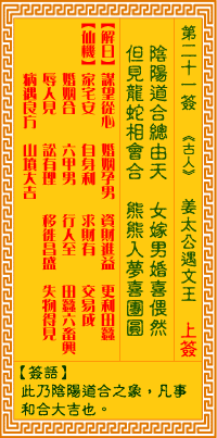 第21簽:龍鳳配合
