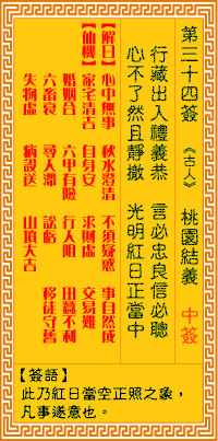 第34簽:桃園結義