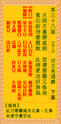 第38簽:文秀遇難