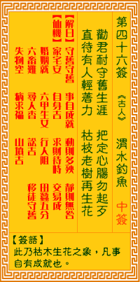 第46簽:渭水釣魚