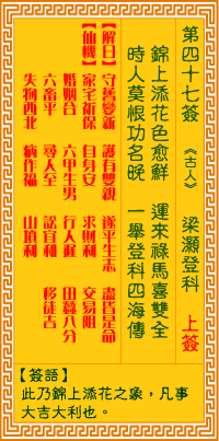 第47簽:梁灝登科
