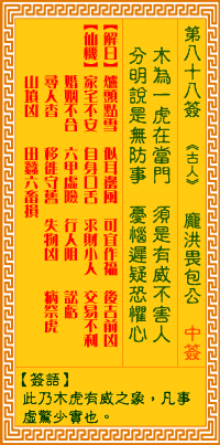 第88簽:洪畏包公