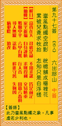 第97簽:六出祁山